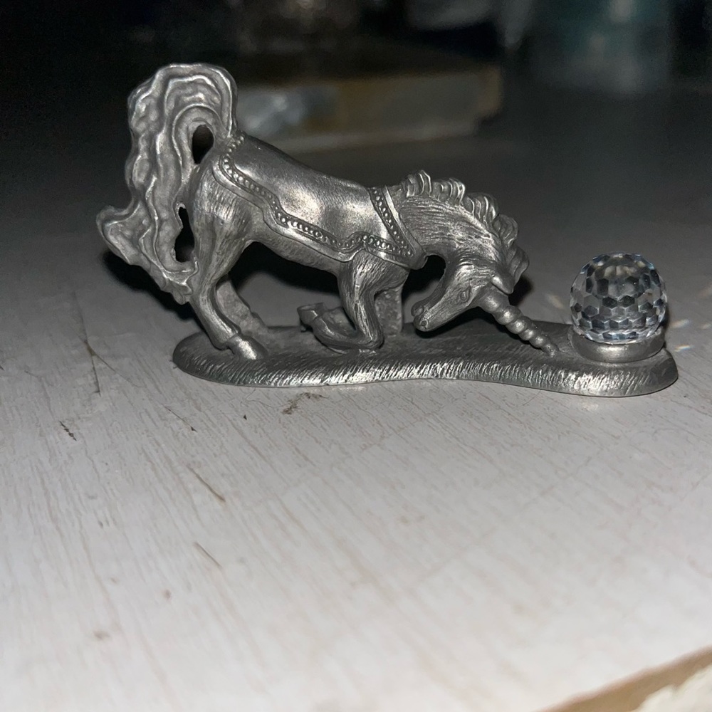Pewter Vintage Unicorn Figurine